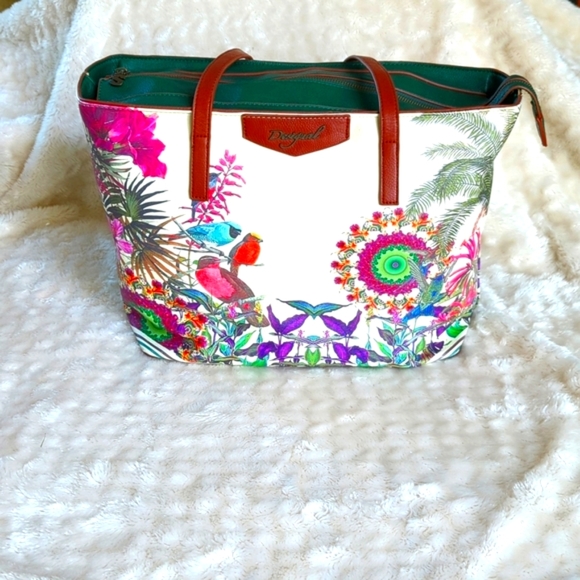 DESIGUAL | Liberty Tropics Hummingbird Leather Tote - Picture 2 of 16